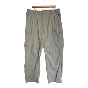 Columbia Mens XL Titanium Convertible Hiking Cargo Pants Sage Green 32 Inseam